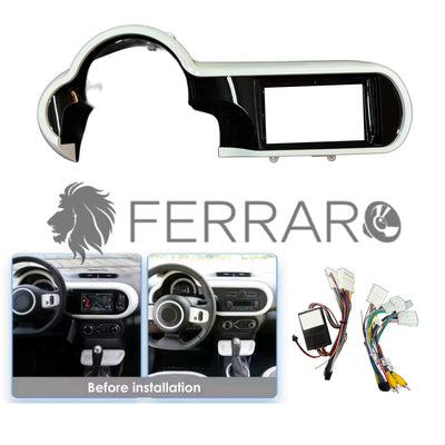 Kit Montaggio Autoradio 9"Pollici Renault Twingo III (2014-2024) Mascherina, Cablaggio per Autoradio Android