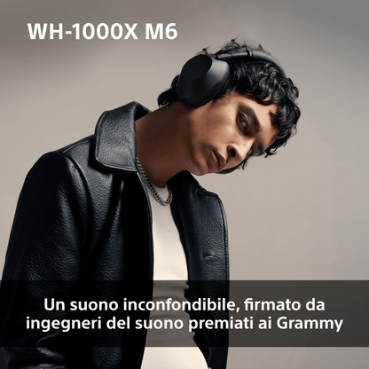 Sony Cuffie Wir/BT NoiseC WH-1000XM6, Platinum Silver