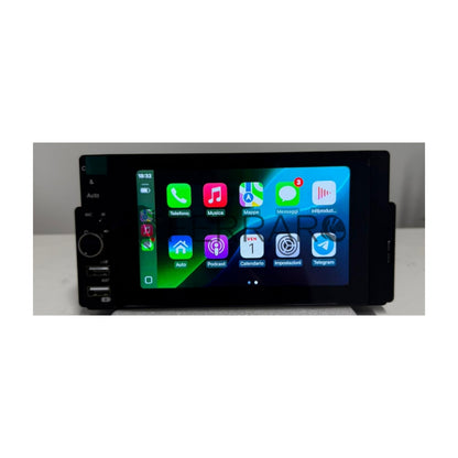 Autoradio Universale Fisso | 1Din 5.5"Pollici | Bluetooth | Radio | USB | Navigatore | CarPlay e Android Auto Wireless
