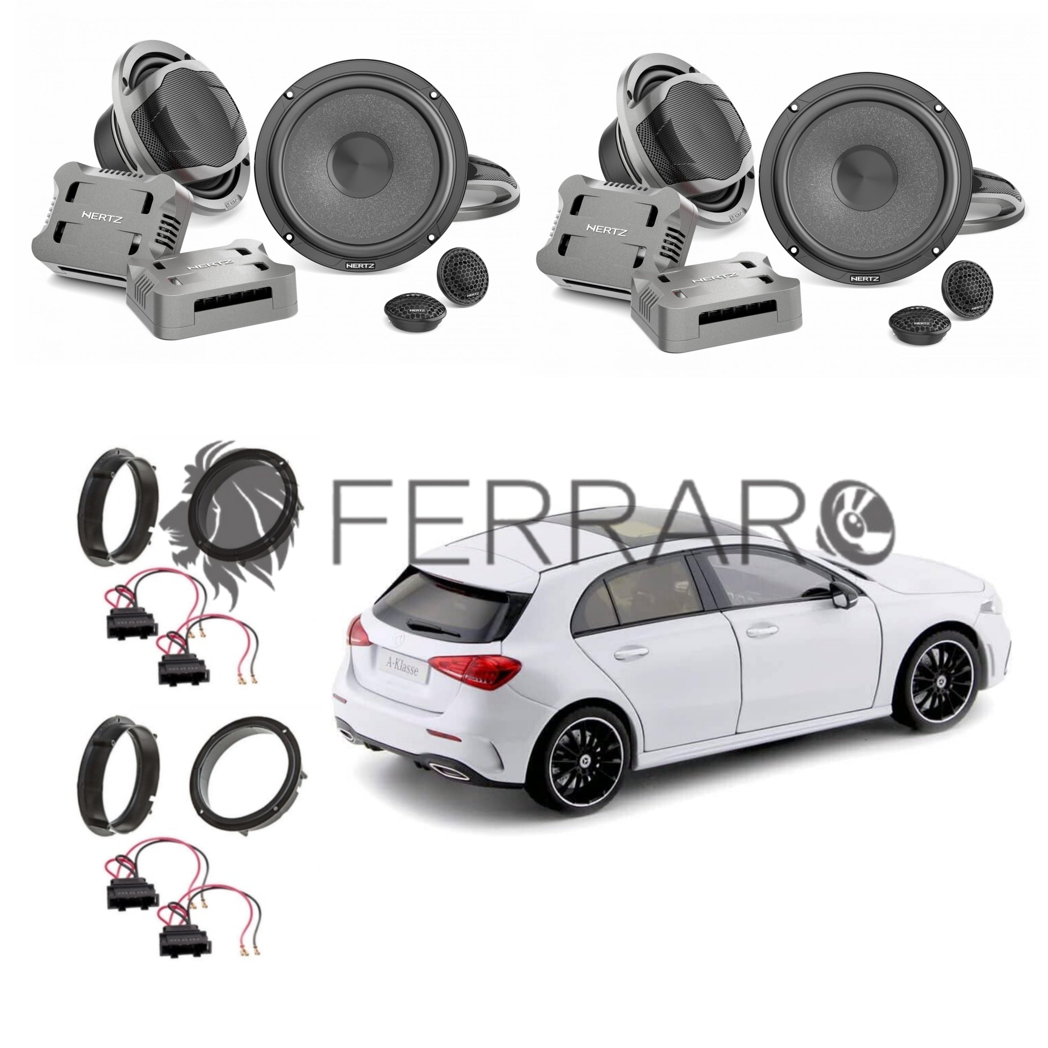 Hertz Kit 8 Casse | CK 165 | Ant/Post  Mercedes Classe A/B W176/W246