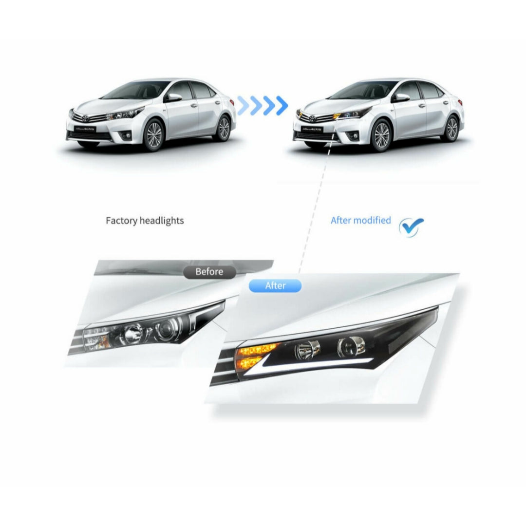 Fanali Anteriore Completo per Toyota Corolla E170 (2013-2017) a LED