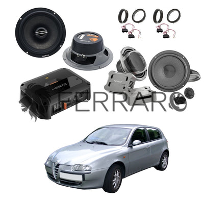 Hertz Sound Amplificatore CP 4.800 4 Canali 4x190w, CK 165, CX 165, Set Cavi, per Alfa Romeo 147