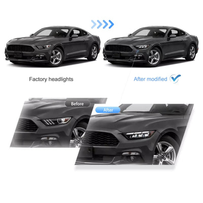 Fanali Anteriore Completo per Ford Mustang Eco Boost, GT, GT350, GT500 (2015-2017) a LED
