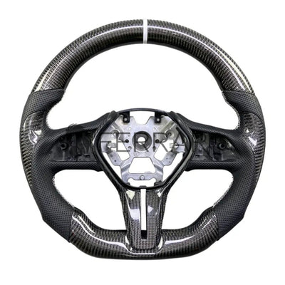 Volante Sportivo per Infiniti Q50, Q60 (2017-2022), Carbonio, Customizzato in Pelle