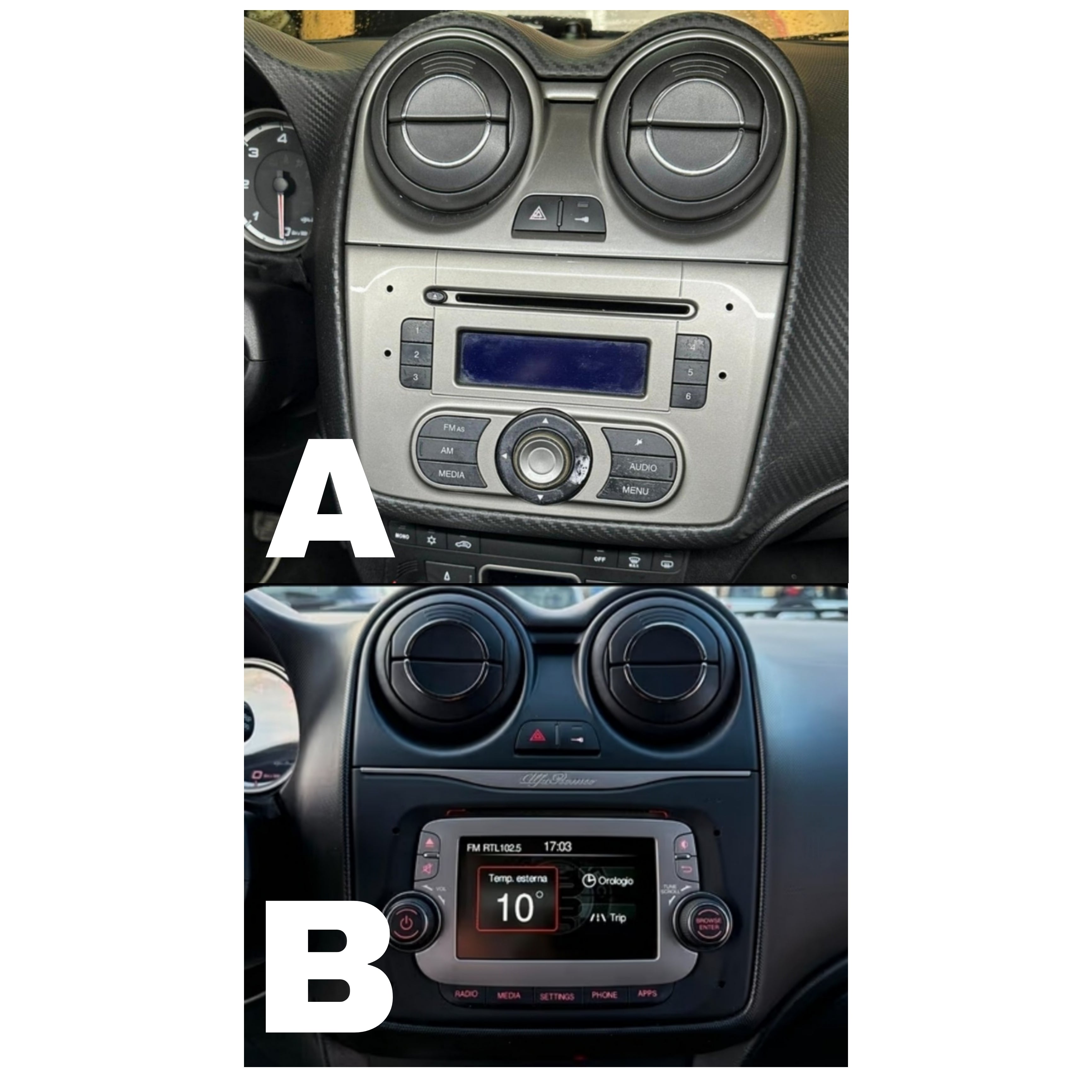 Autoradio per Alfaromeo Mito 7" | 2008-2018 | Bluetooth | Radio | USB | SD | CarPlay |  Android Auto