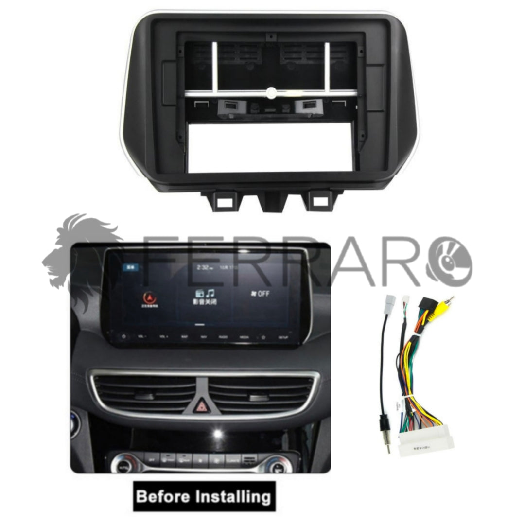 Kit Montaggio Autoradio 9"Pollici Hyundai Tucson (Dal 2018>) Mascherina, Cablaggio per Autoradio Android