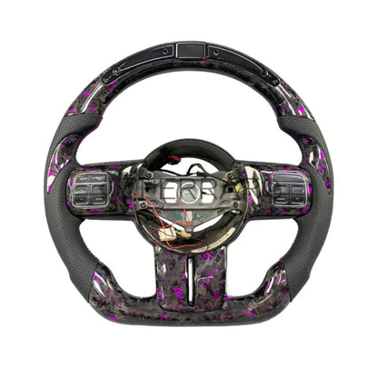 Volante Sportivo per Jeep Compass, Carbonio, Customizzato in Pelle