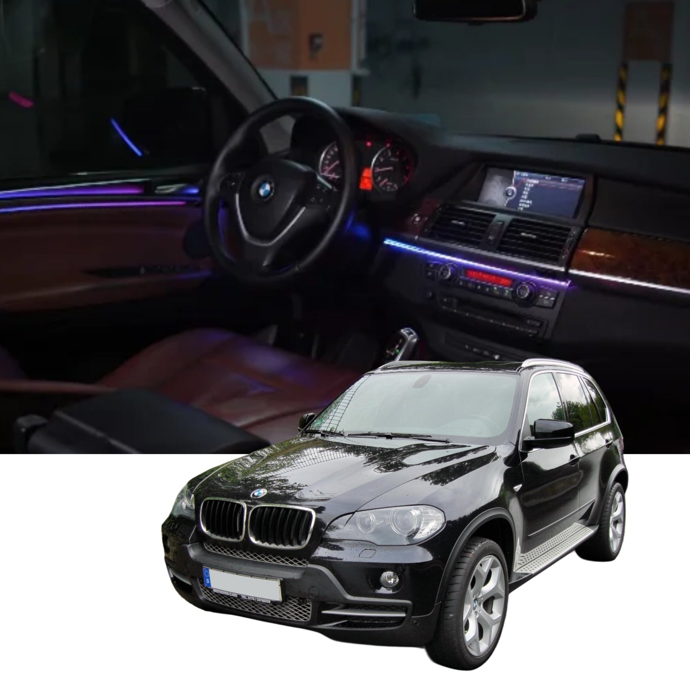 Ambient Light per BMW X5 E70 (2006-2013), 256 Colori RGB