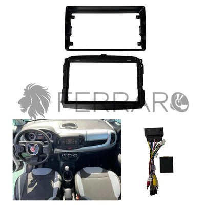 Kit Montaggio Autoradio 10.1"Pollici Fiat 500L (2012-2022) Mascherina, Cablaggio per Autoradio Android