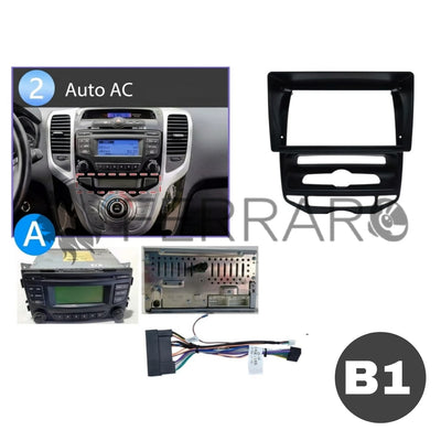 Kit Montaggio Autoradio 9"Pollici Hyundai IX20 Mascherina, Cablaggio per Autoradio Android