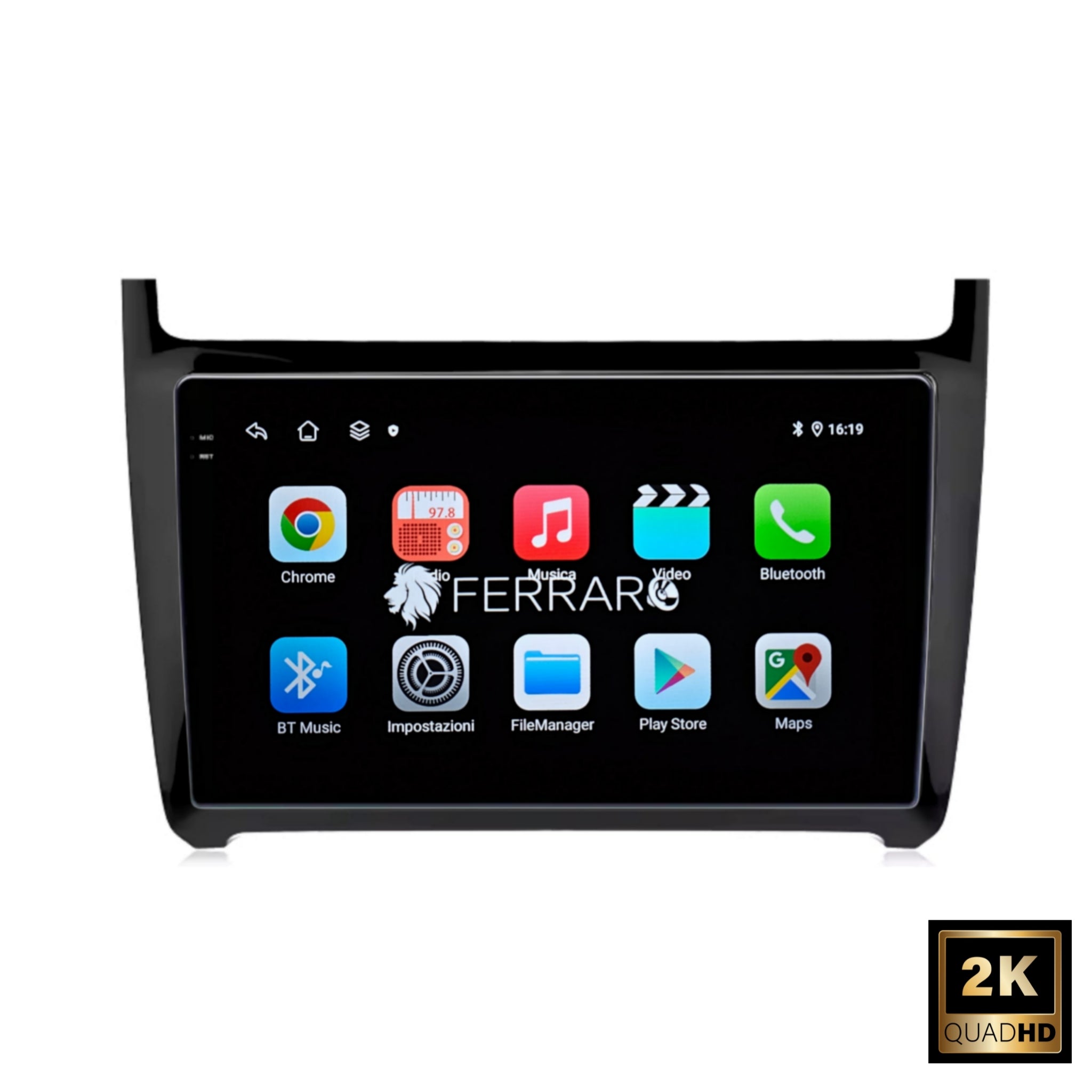 Autoradio per Volkswagen Polo 5 9" 2K | 2008-2020 | Android | Bluetooth | CarPlay | Android Auto | 12/256GB Ram