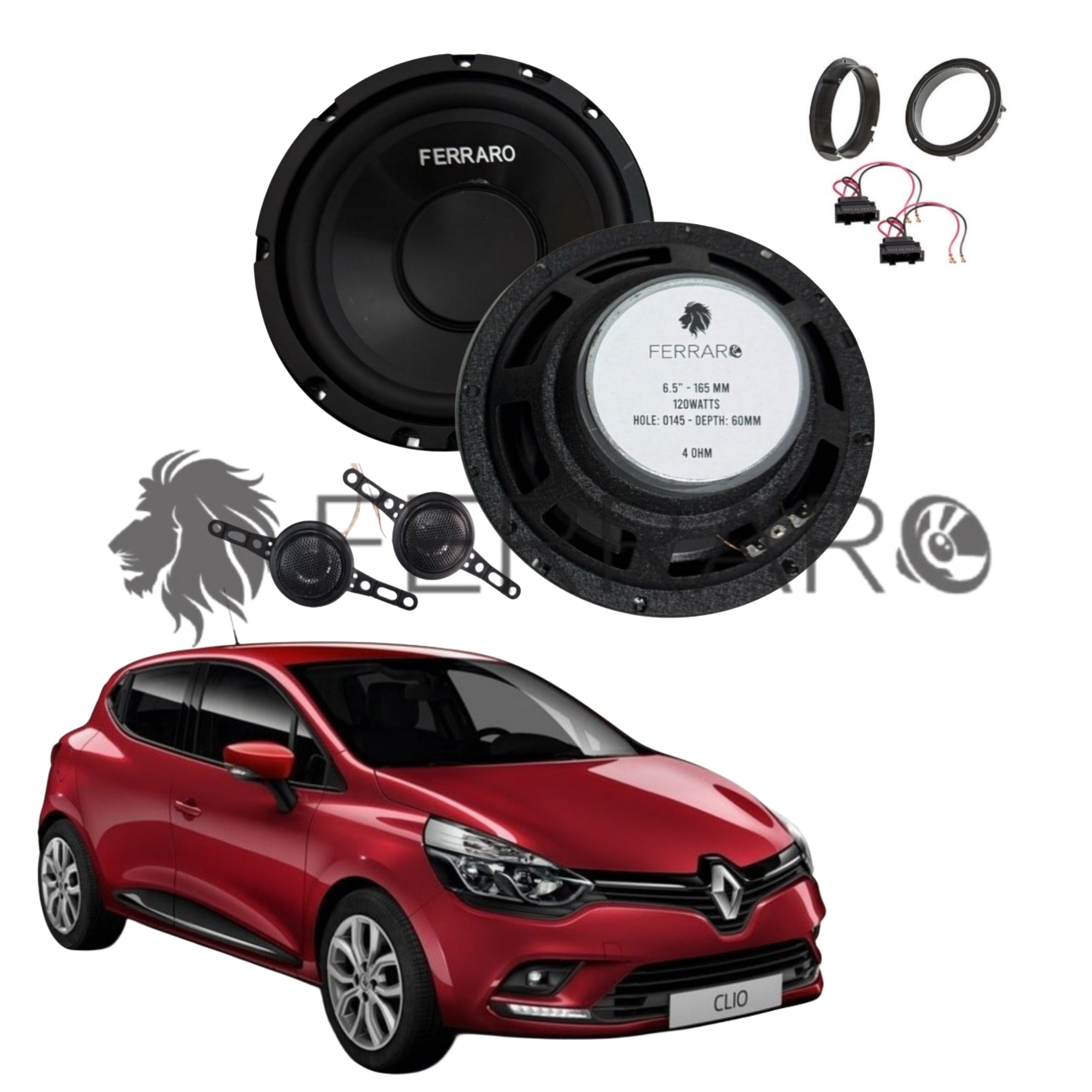FerraroStore Kit 4 Altoparlanti | ASK-165.2 | Ant o Post | Renault Clio V | 5ª Serie (Dal 2019>)