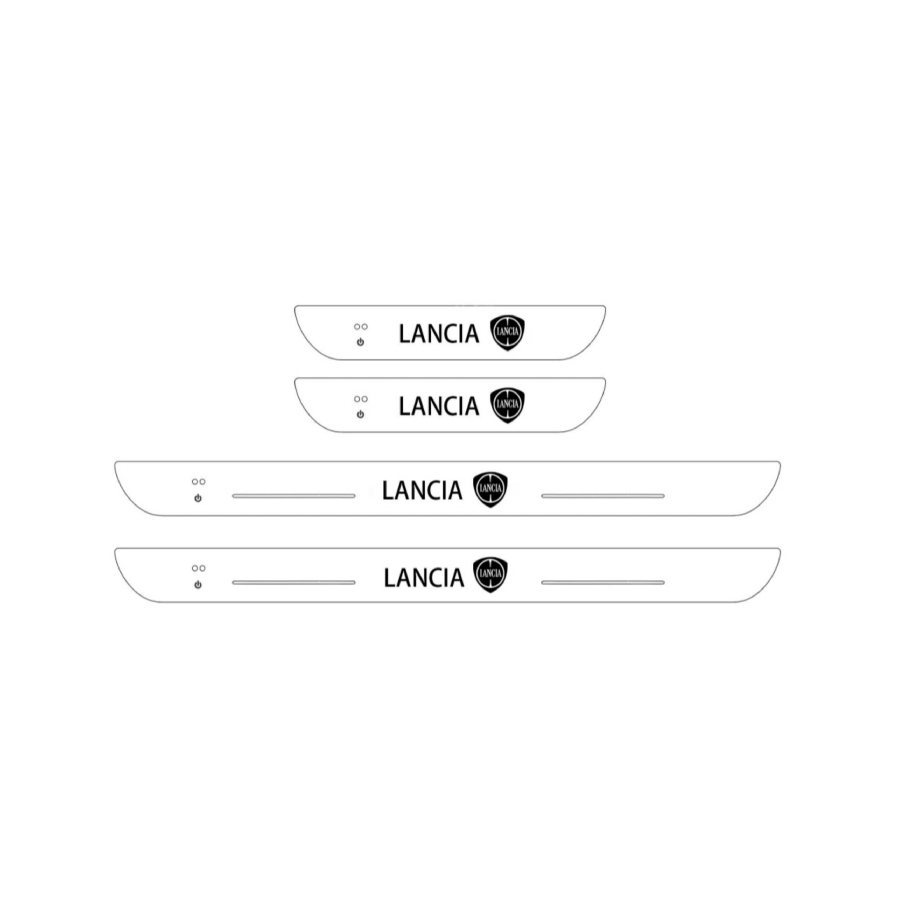 Kit Battitacco per Lancia, LED, Senza Filo con Adesivo