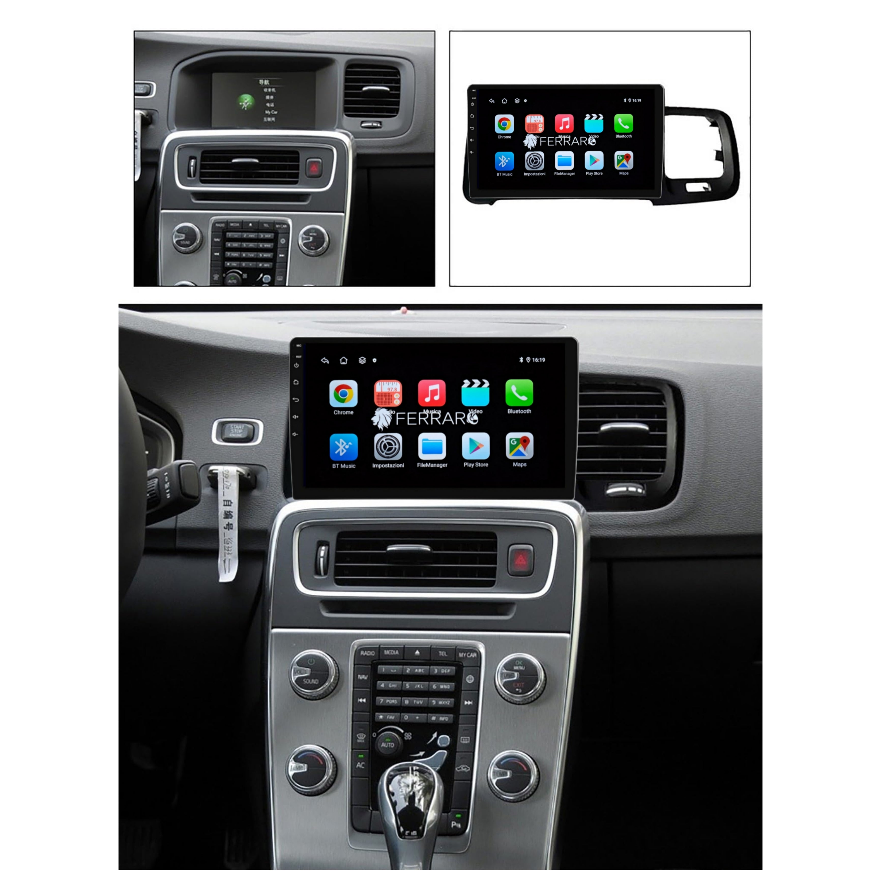 Autoradio per Volvo S60 | V60 9" | 2008-2020 | Android | Bluetooth | CarPlay | Android Auto | 2GB/4GB/6GB/8GB Ram