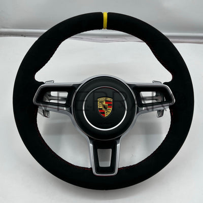 (PRENOTA) Volante per Porsche, Linea Rossa, Etichetta Gialla, Piccole Palette