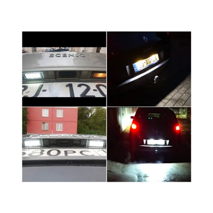 Set Luci Targa a Led per Renault, Dacia (Compatibilità in Descrizione), Plug and Play