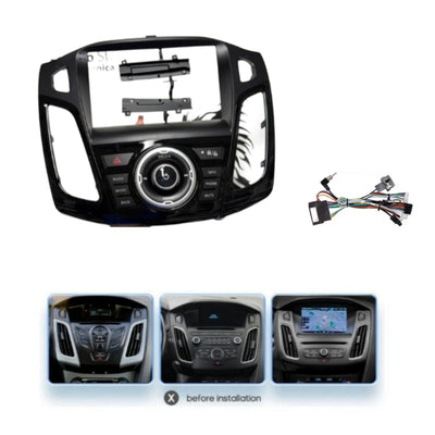 Kit Montaggio Autoradio 9"Pollici per Ford Focus 3 (2011-2018) Mascherina, Cablaggio per Autoradio Android