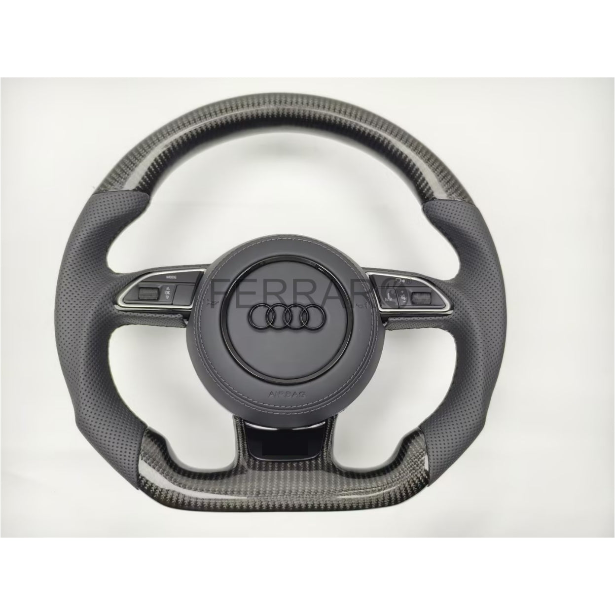 (PRENOTA) Volante per Audi, Carbonio, Linea Nera, S