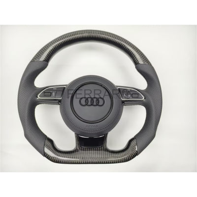 (PRENOTA) Volante per Audi, Carbonio, Linea Nera, S