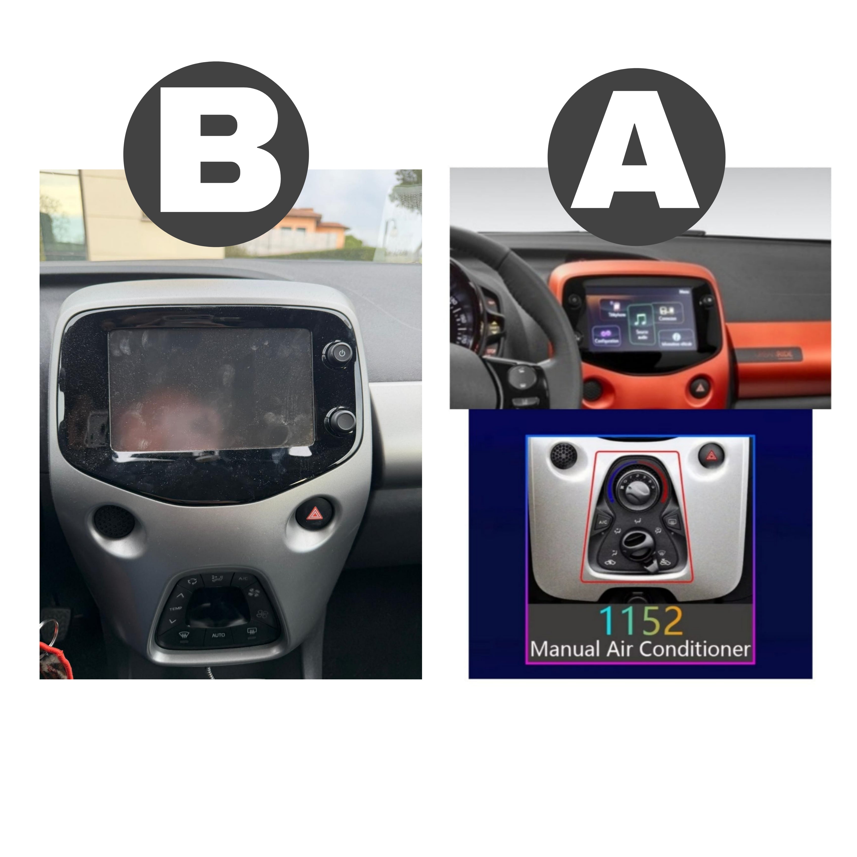 Autoradio per Toyoya Aygo, Citroen C1, Peugeot 108 11.8" 2K (2014-2022) Android, Bluetooth, CarPlay, Android Auto, 4/64GB Ram