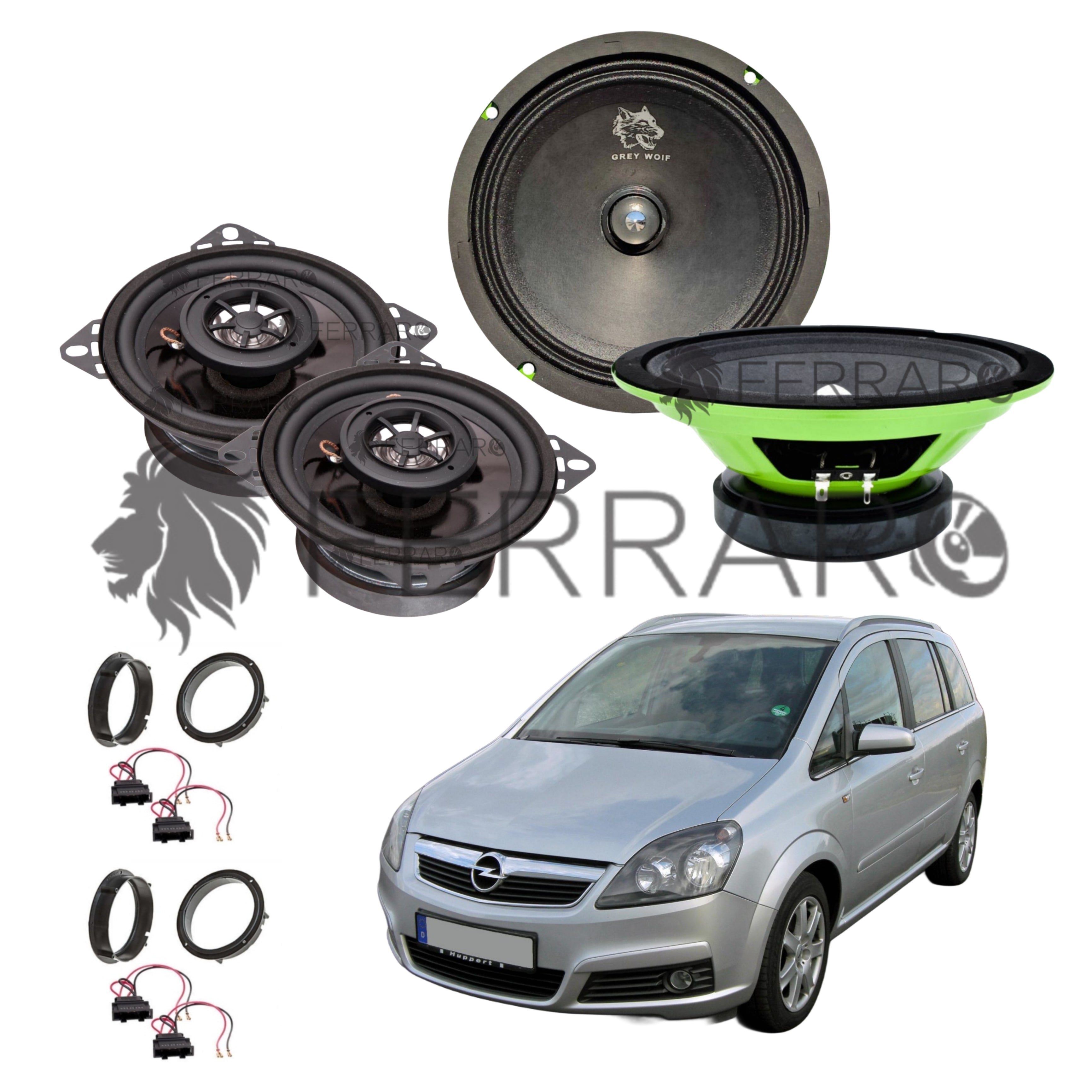 FerraroStore Kit 4 Altoparlanti | PV165.3 | ASC-452.PC | Ant/Post | Opel Zafira B (2005-2014)
