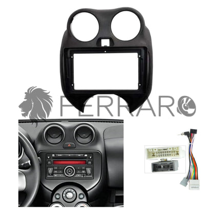 Kit Montaggio Autoradio 9"Pollici Nissan Micra (2010-2017) Mascherina, Cablaggio Autoradio Android
