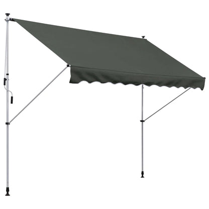 Outsunny Tenda da Sole 3x1.5 m a Bracci con Manovella, Struttura Telescopica in Metallo e Parasole in Poliestere