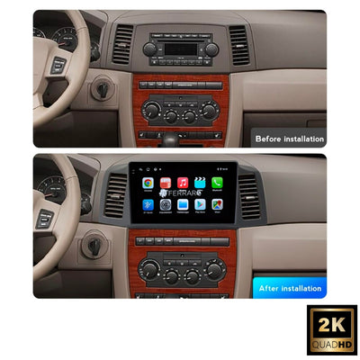 Autoradio per Jeep Grand Cherokee 10.1" 2K | 2004-2010 | Android | Bluetooth | CarPlay | Android Auto | 4/64GB Ram