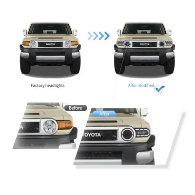 Fanali Anteriore Completo per Toyota FJ Cruiser XJ10 (2006-2022) a LED