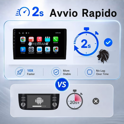 Autoradio per Alfaromeo 147 9" 2K, Android, Bluetooth, CarPlay, Android Auto, 12/256GB Ram