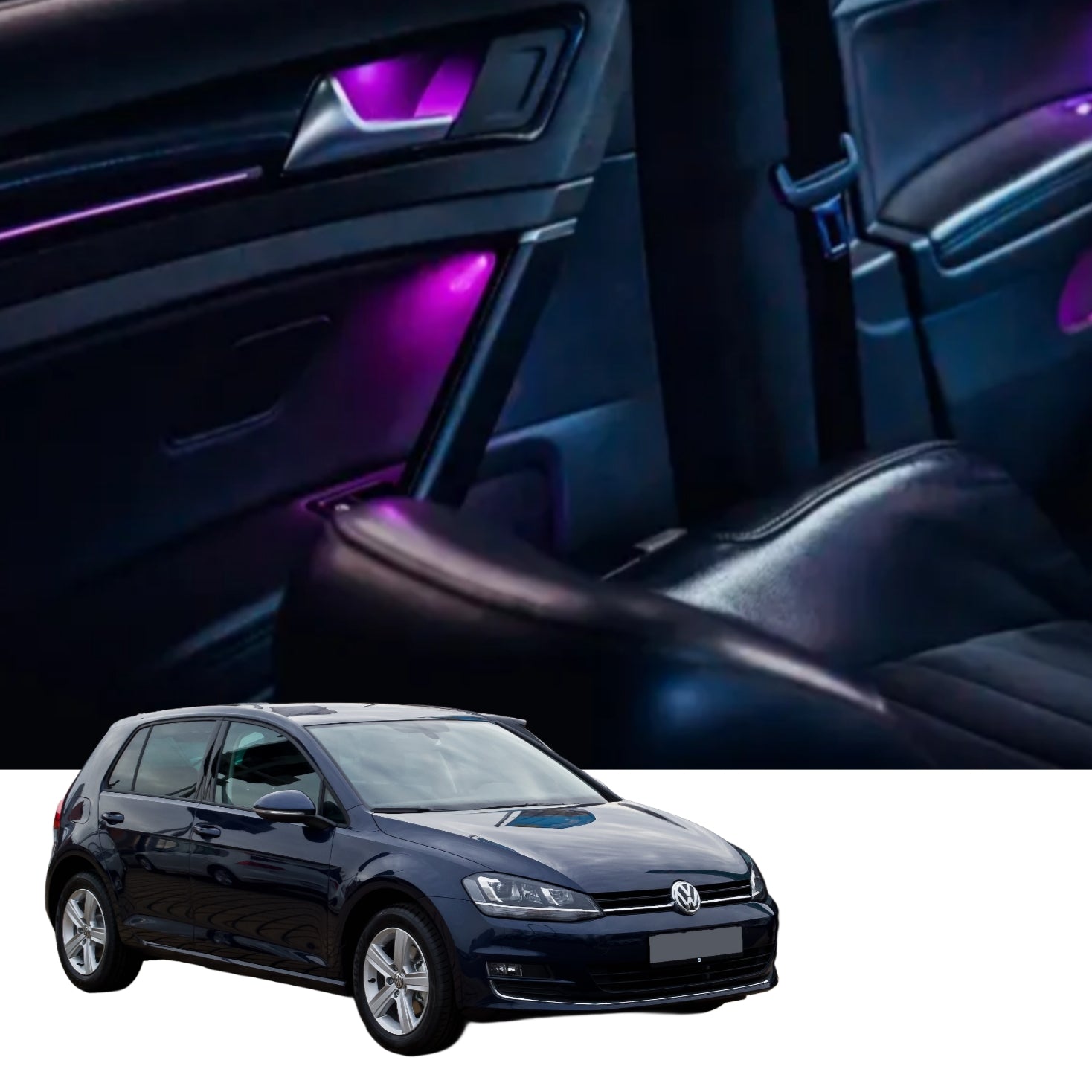 Ambient Light per Volkswagen Golf 7, VII (2014-2021), 64 Colori RGB