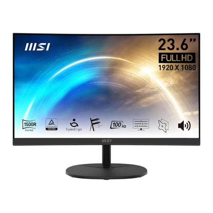 MSI Monitor Ufficio 23.6" FHD | PRO MP2412C | 1920x1080 | 75Hz/4ms Nero