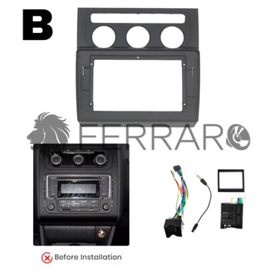 Kit Montaggio Autoradio 10.1"Pollici Volkswagen Touran (2003-2010) Mascherina, Cablaggio Autoradio Android