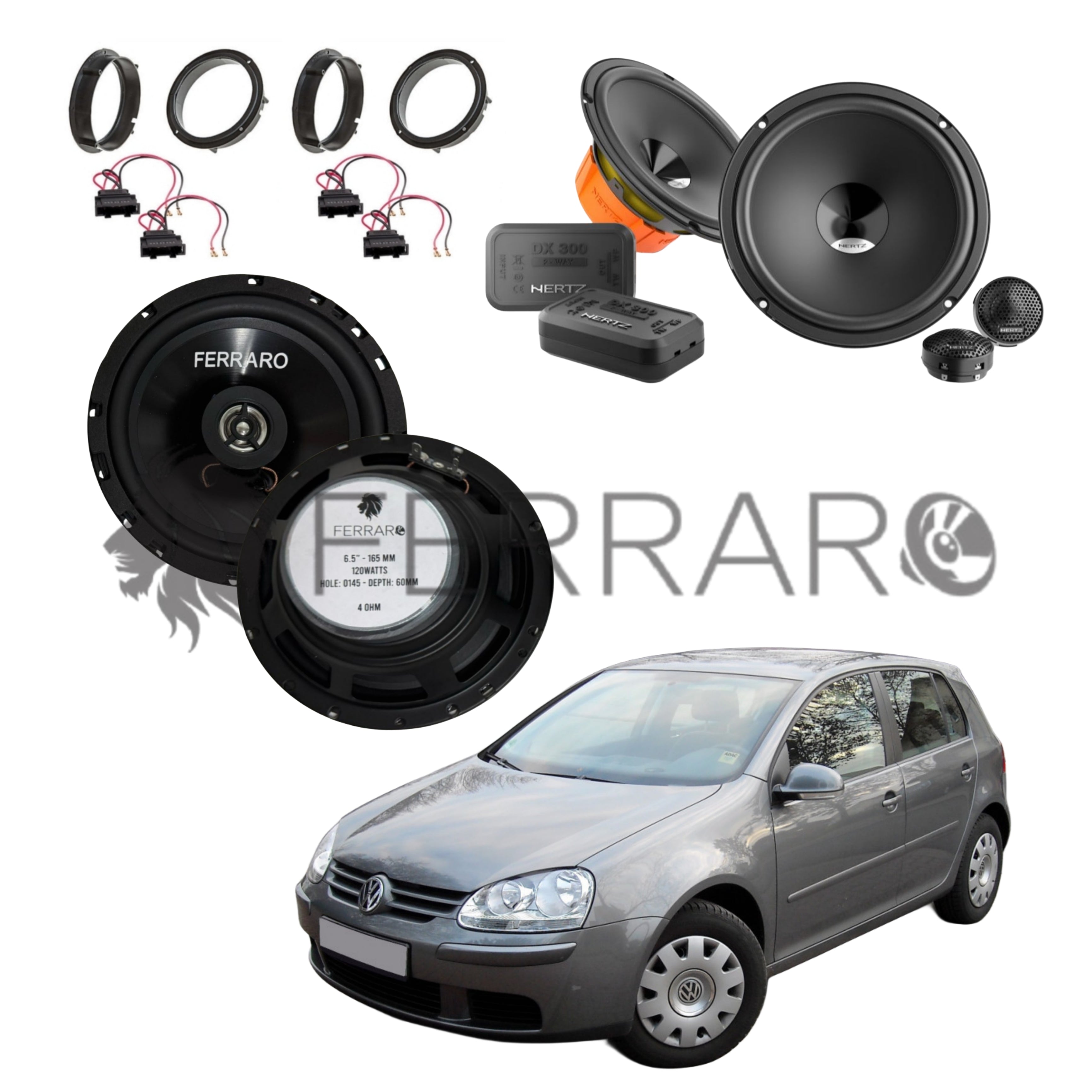 Hertz Kit 6 Casse | DSK 165.3 | ASC-552PC | Ant/Post | VW Golf 5ª Serie dal 2003>