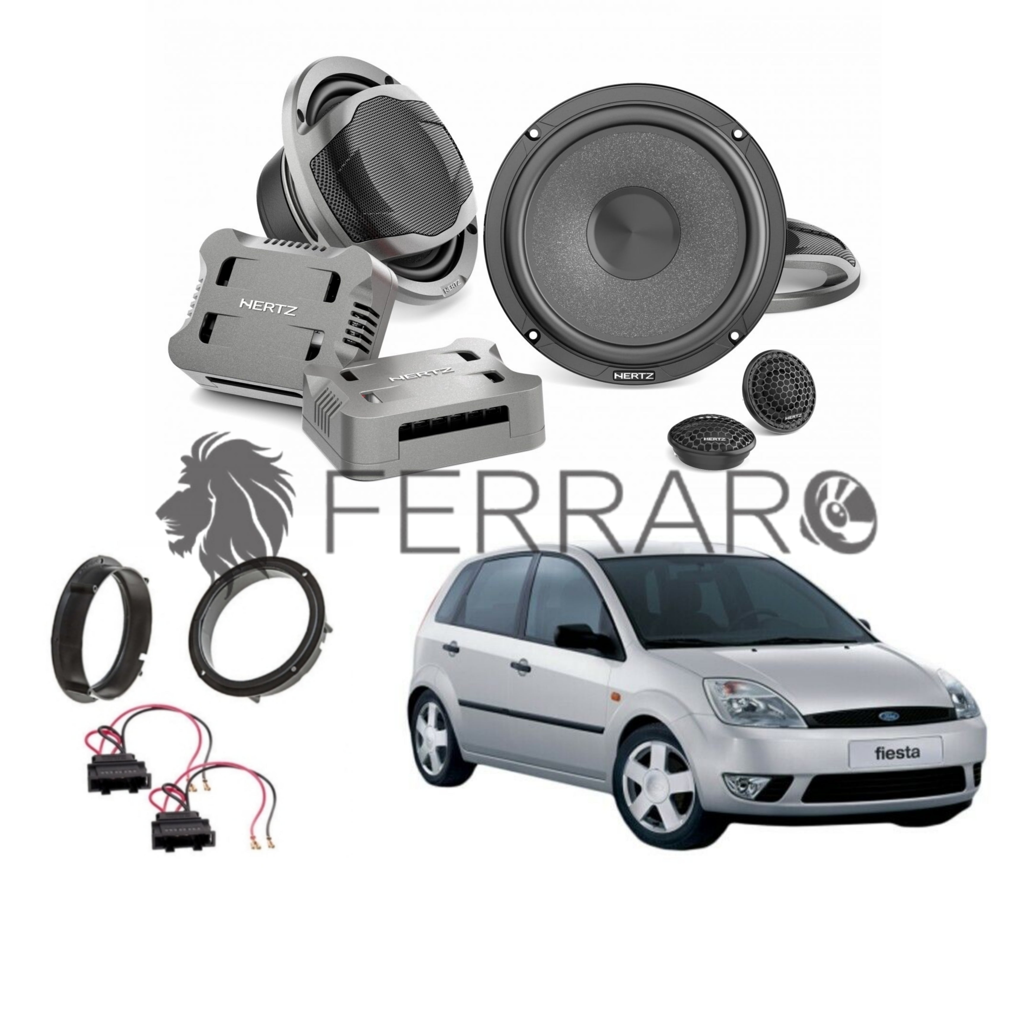 Hertz Kit 4 Casse | CK 165 | Anteriori |  Ford Fiesta dal 2001-2008