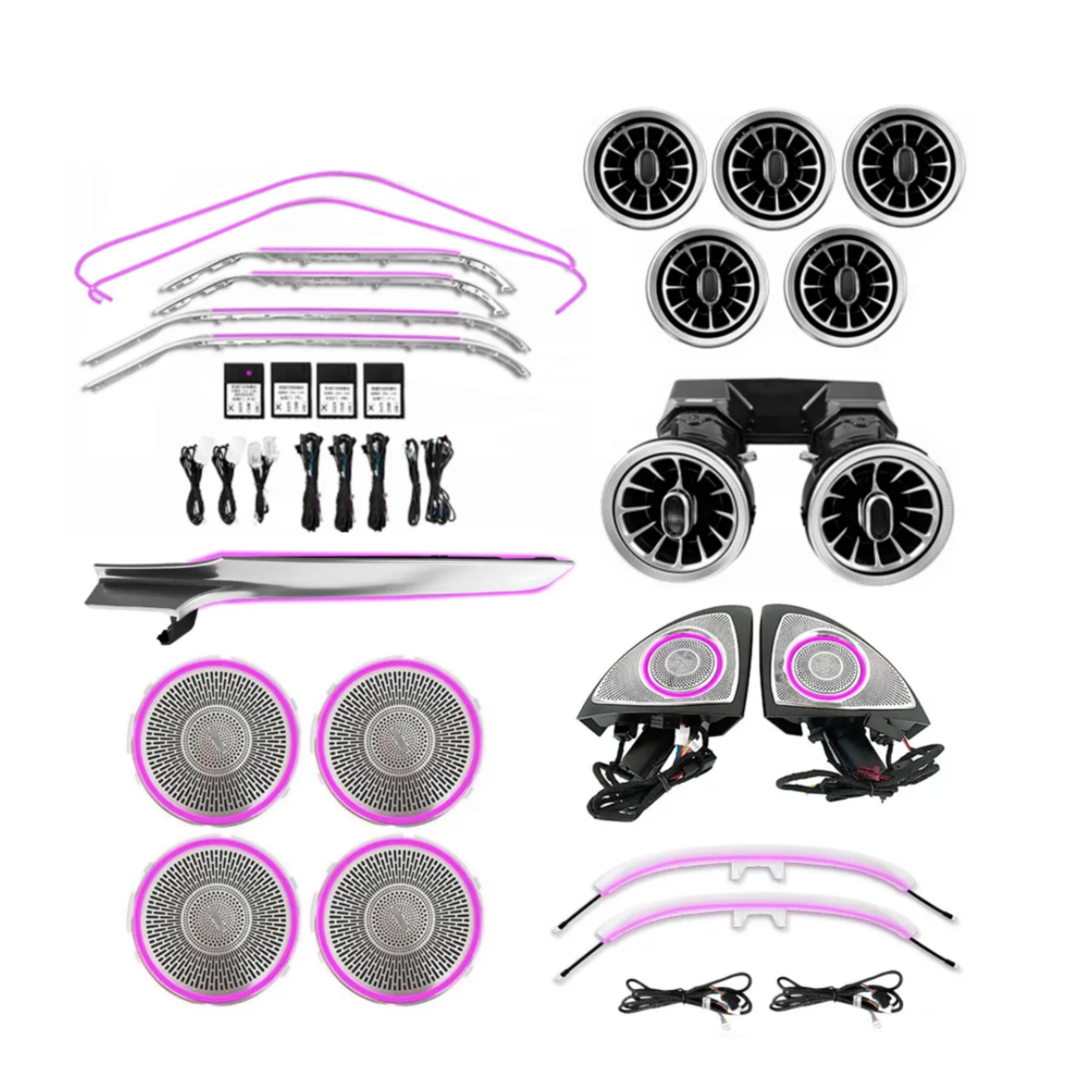 Ambient Light per Merdedes GLC X253, Classe C W205, 64 Colori RGB