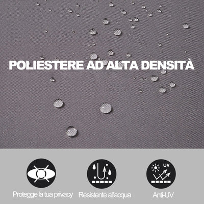Outsunny Tenda da Sole Laterale e Avvolgibile (3x1.6m) in Alluminio e Poliestere Imperemabile Anti-UV, per Vento/Privacy