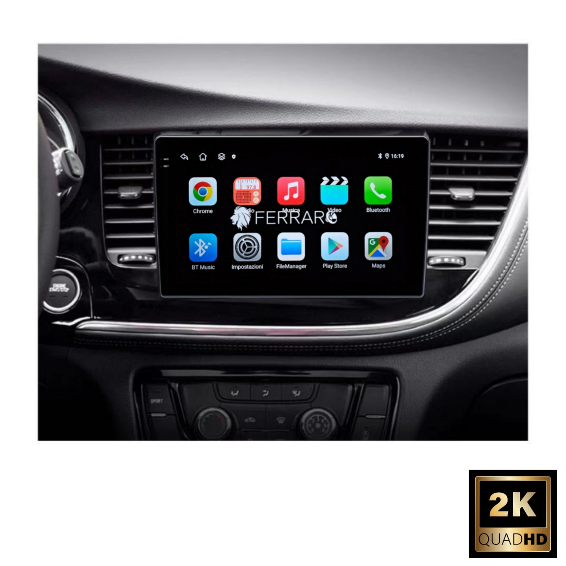 Autoradio per Opel Mokka X 9" 2K | 2016-2019 | Android | Bluetooth | CarPlay | Android Auto | 12/256GB Ram