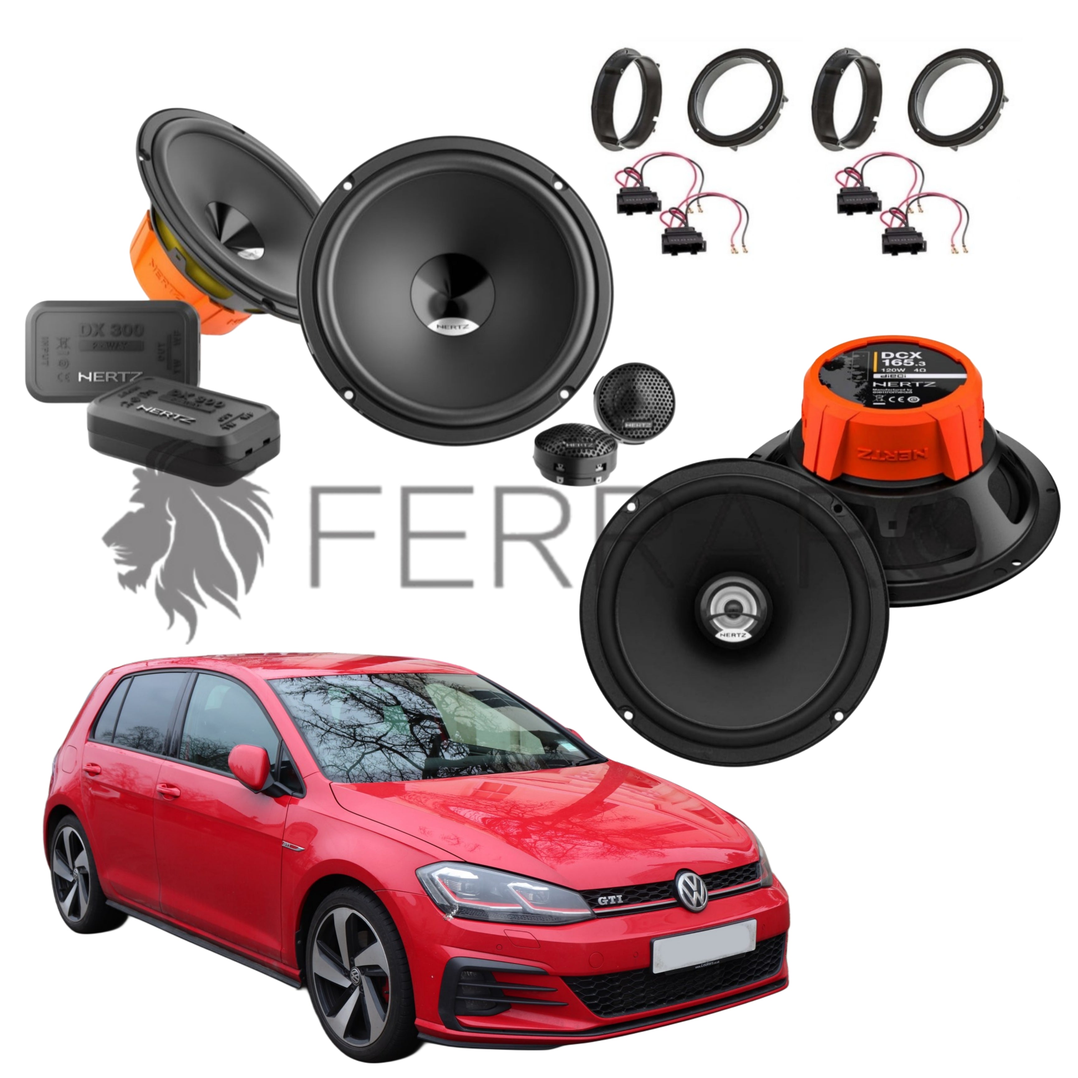Hertz Kit 6 Casse | DSK 165.3 | DCX 165.3 | Ant/Post | VW Golf 7ª Serie dal 2013>