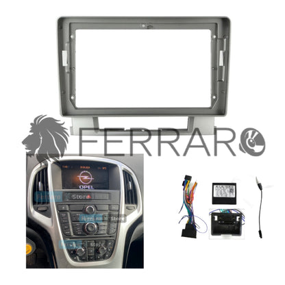 Kit Montaggio Autoradio 9"Pollici Opel Astra J (2009-2015), Mascherina, Cablaggio per Autoradio Android