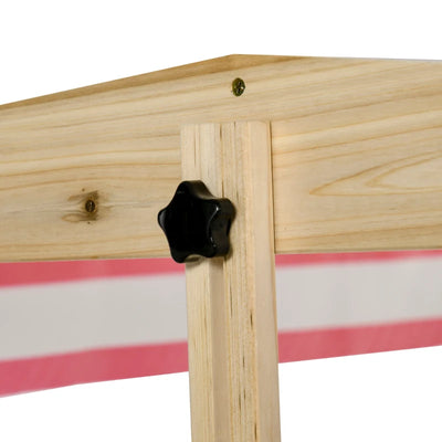 Outsunny Sabbiera per Bambini 3-8 Anni con Tettuccio Regolabile, in Legno di Abete e Poliestere, 118x118x118 cm