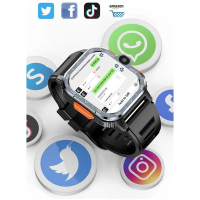 SmartWatch Android 46mm, Bluetooth , Call, NFC, Rubrica, Notifiche, Whatsapp, TikTok, Youtube