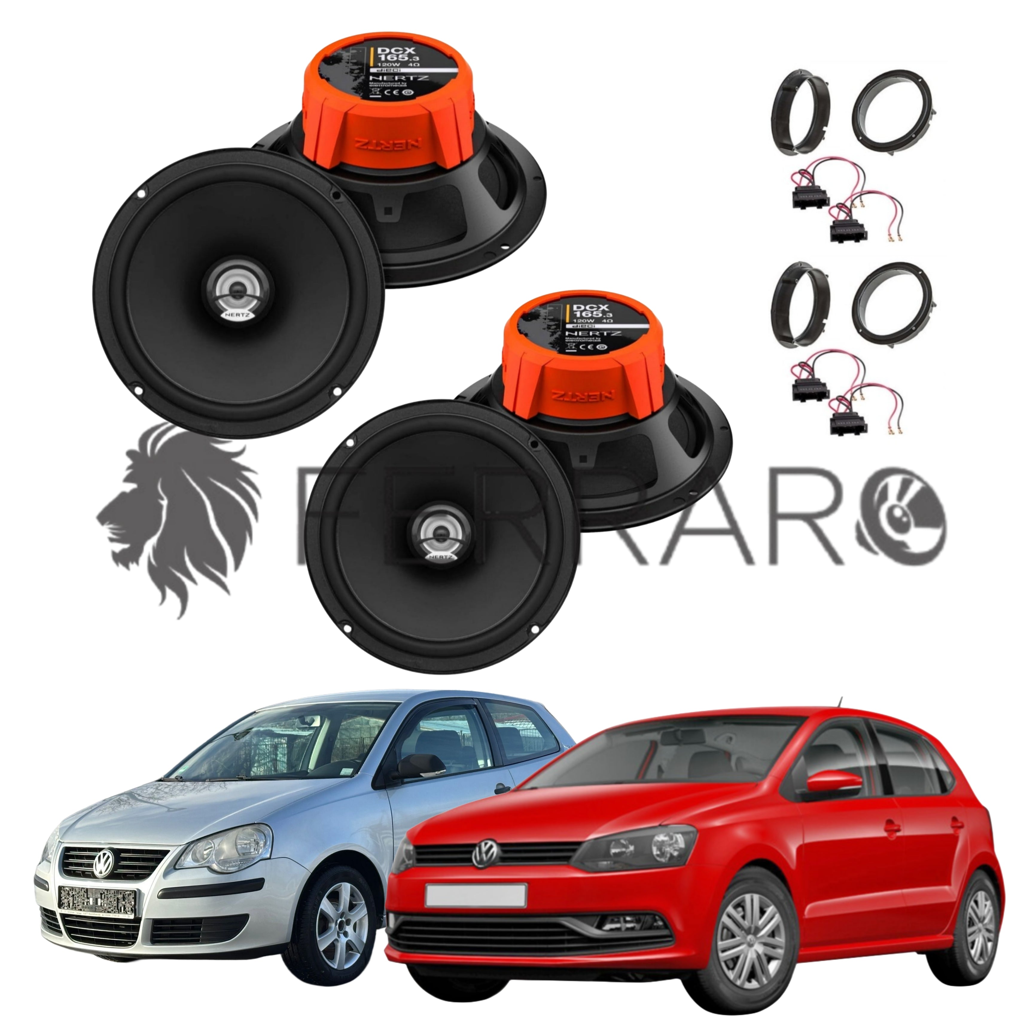 Hertz Kit 4 Casse | DCX 165.3 | Ant/Post | VW Polo 9N/6R/6C (2001-2024)