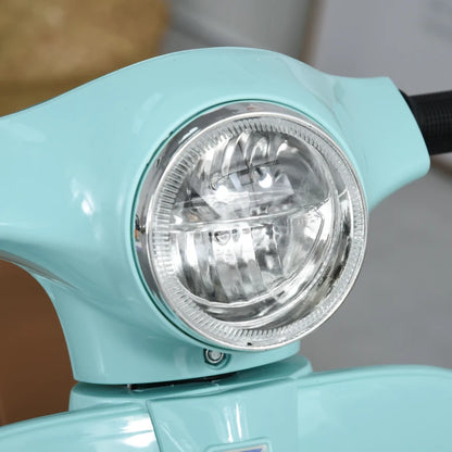 HOMCOM Moto Elettrica per Bambini Licenza Ufficiale Vespa Batteria 6V, Fari e Clacson, Età 18-36 mesi, Verde
