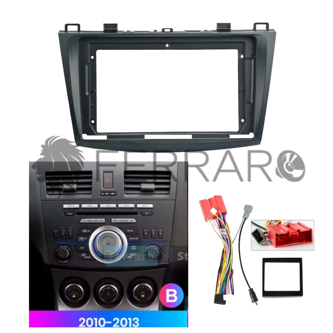 Kit Montaggio Autoradio 9"Pollici Mazda 3 (2003-2013) Mascherina, Cablaggio Autoradio Android