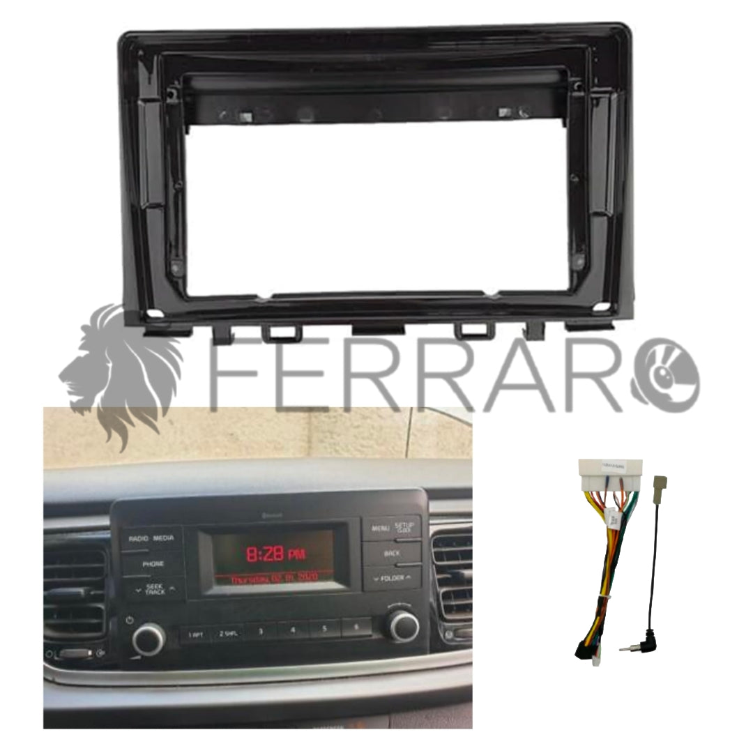 Kit Montaggio Autoradio 9"Pollici Kia Rio YB Cross (2016-2019) Mascherina, Cablaggio per Autoradio Android