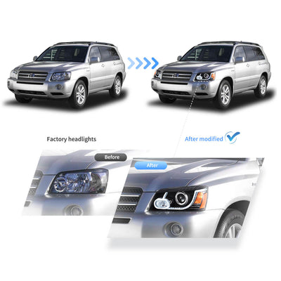 Fanali Anteriore Completo per Toyota Highlander (2001-2007) a LED