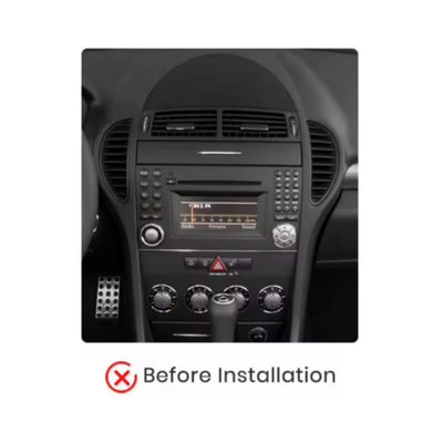 Kit Montaggio Autoradio 9"Pollici Mercedes SLK R171 (2004-2011), Mascherina, Cablaggio per Autoradio Android