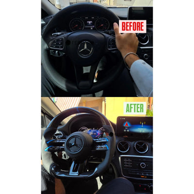 Volante per Mercedes, Blu, Logo Nero, AMG