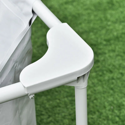 Outsunny Piscina Fuori Terra Autoportante, Piscina Rigida Rettangolare con Filtro e Valvola in Acciaio e PVC, Grigio, 252x152x65cm